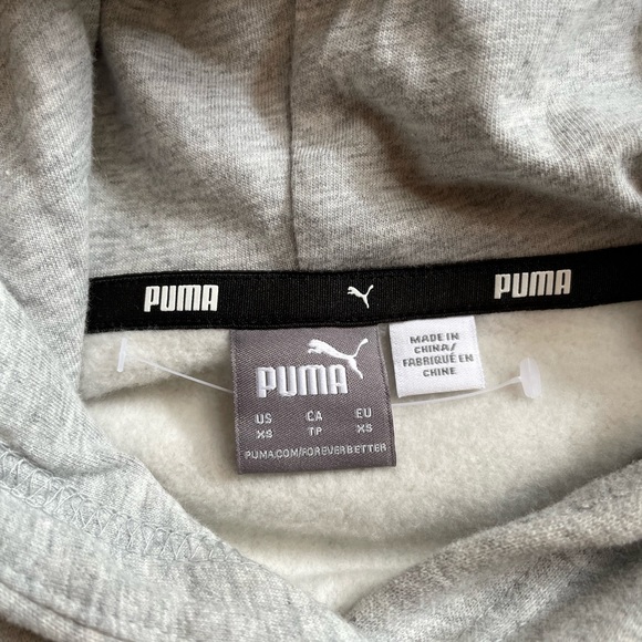 Puma NWOT Light Heather Grey Pullover Hoodie - Picture 8 of 9